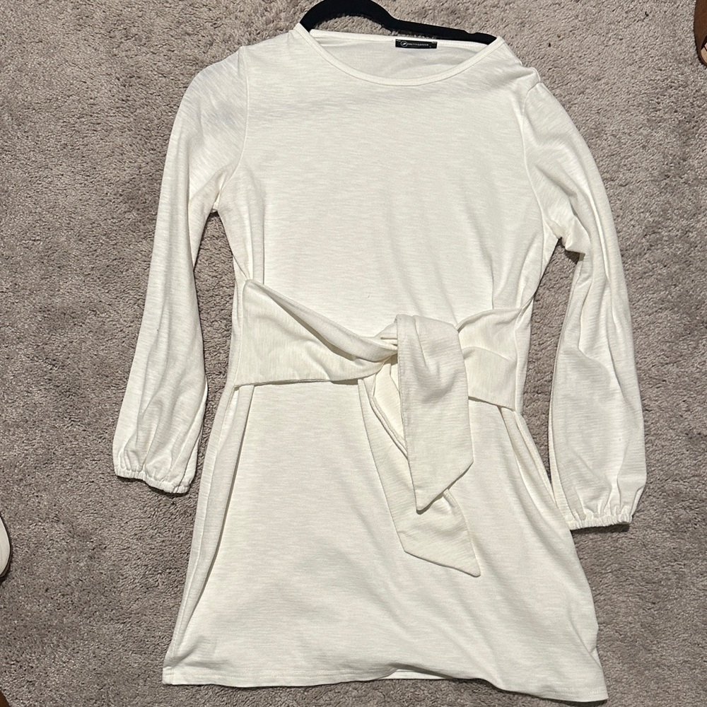White Long Sleeve Dress